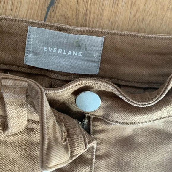 Everlane wide leg crop pants 00 tan - Picture 3 of 3